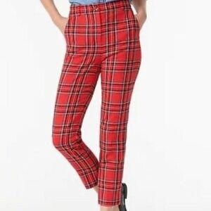 Jcrew Tartan Plaid High Rise Cameron 12T